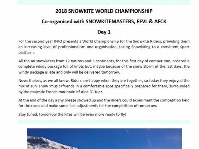 2018 SNOWKITE WORLD CHAMPIONSHIP
